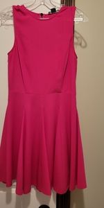Fushia fit n flare dress